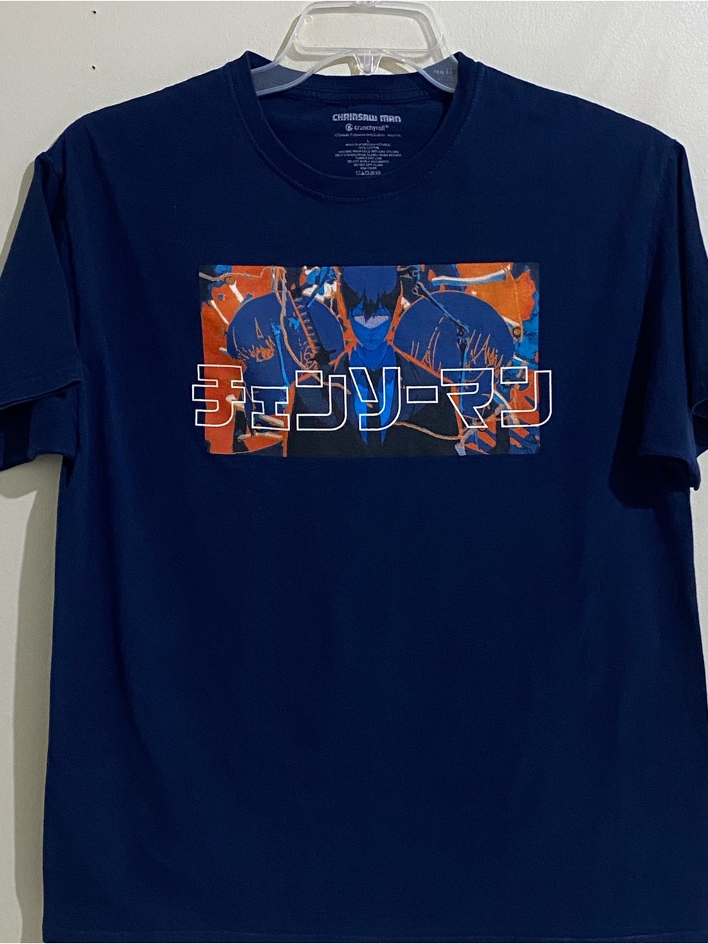 Chainsaw Man Crunchyroll Graphic Tee - Navy Anime Print